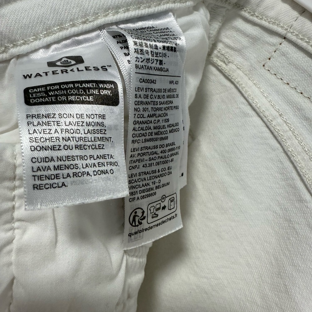 Levi's Women's White Ribcage Straight Ankle Jeans Size 28 - Picture 5 of 8
